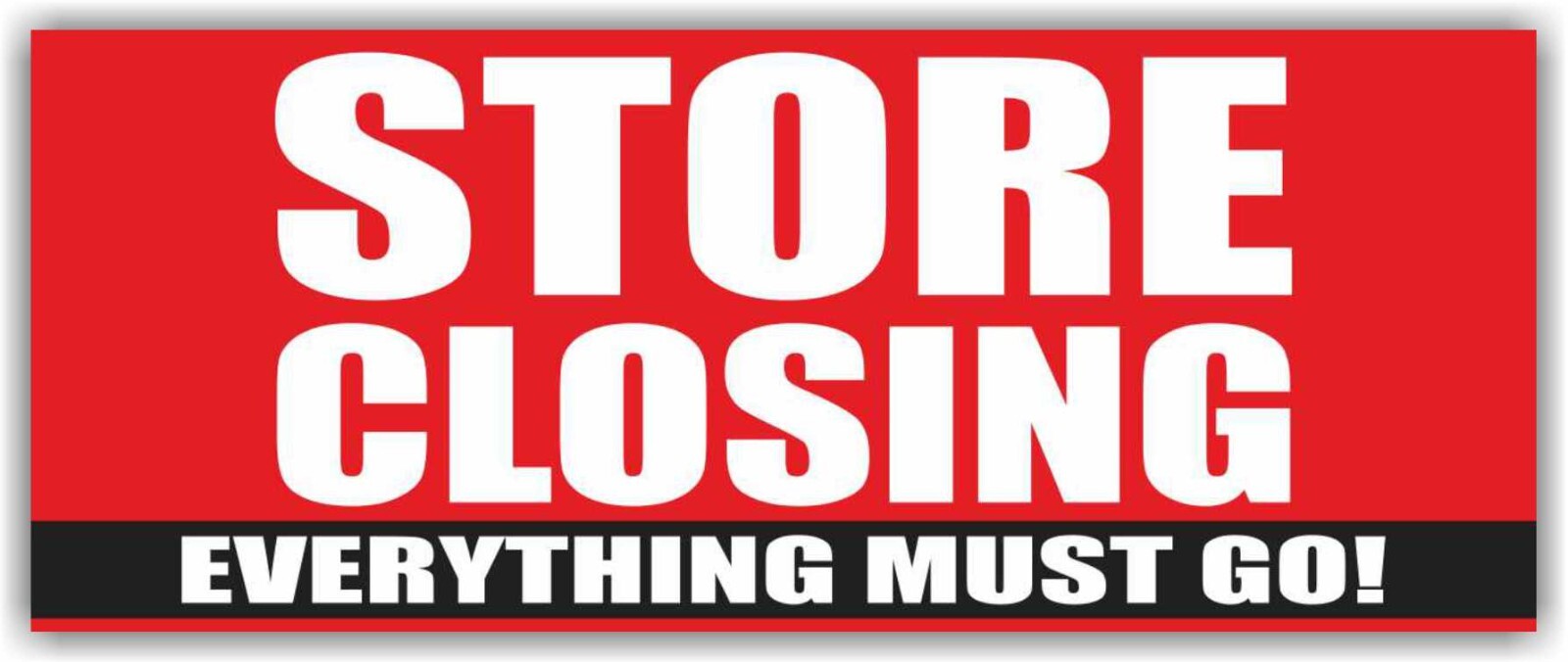 STORE CLOSING EVERYTHING MUST GO Advertising Banner Vinyl Sign Sale Discount