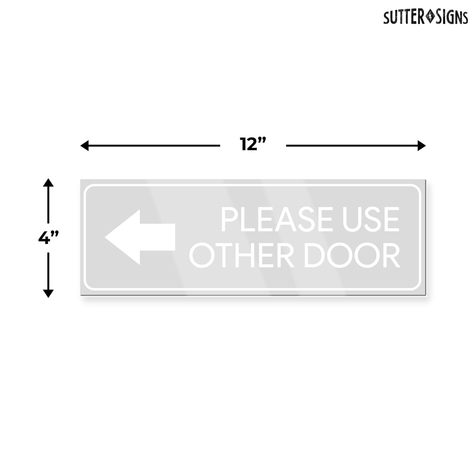 Please Use Other Door Stickers, Left and Right Arrow Decals, 12&Prime; x 4&Prime; Transpa…