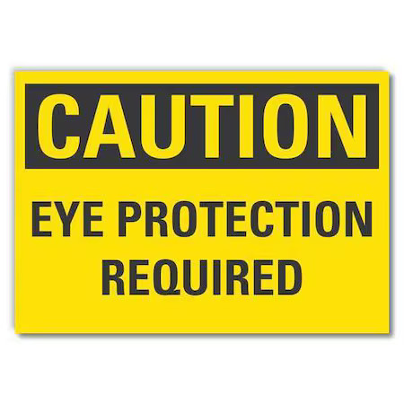 Lyle Lcu3-0283-Rd_10X7 Caution Sign, Self-Adhesive Vinyl, 7 In. H,