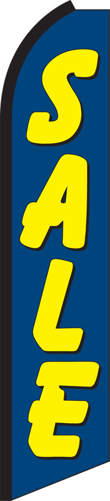Sale Blue/Yellow 15&prime; Tall Swooper Flag & Pole Kit Feather Super Bow Banner