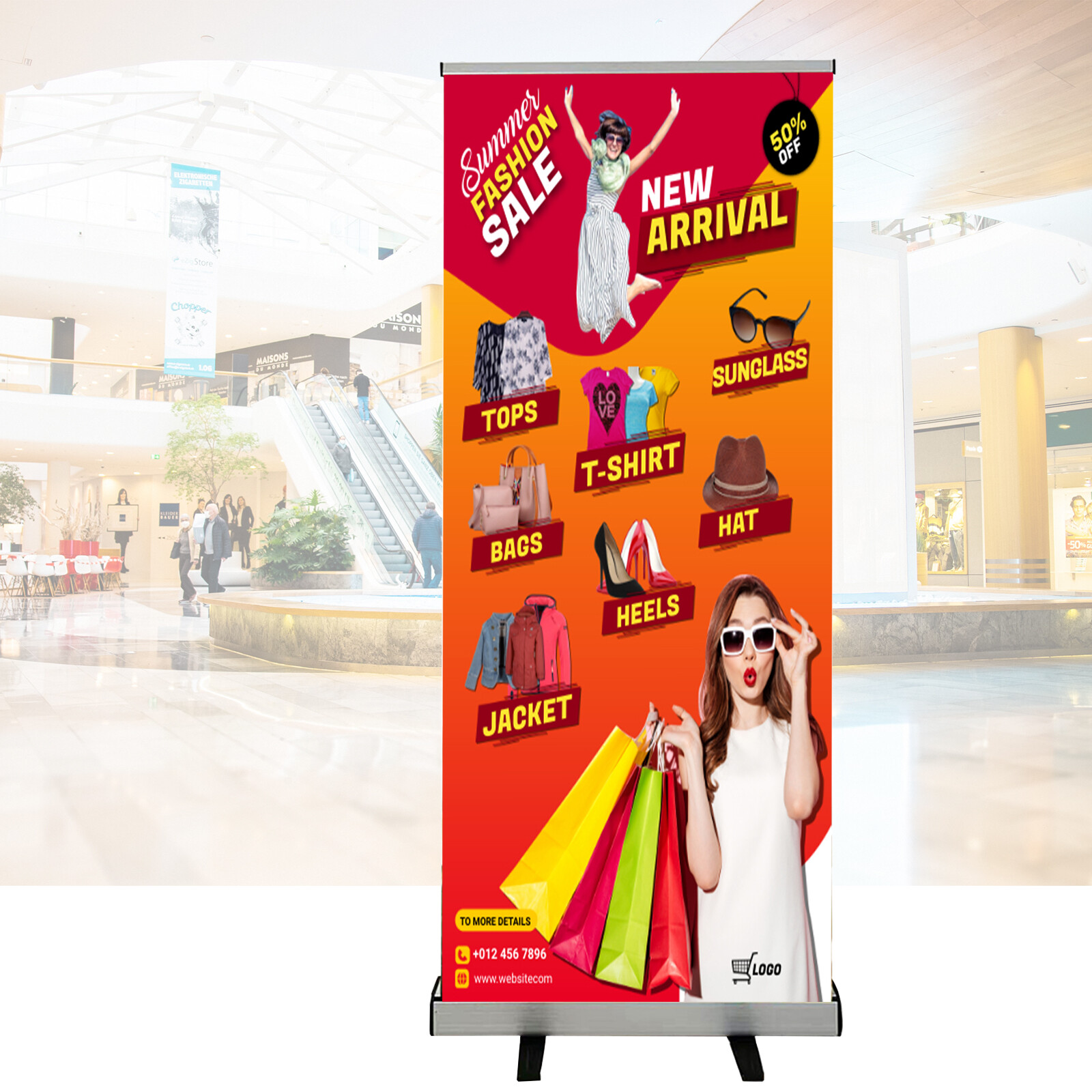 Heavy-Duty Standard Retractable Roll Up Banner Stand 24&Prime; 31.5&Prime; 33.5&Prime; 36&Prime; 40&Prime; 60&Prime;