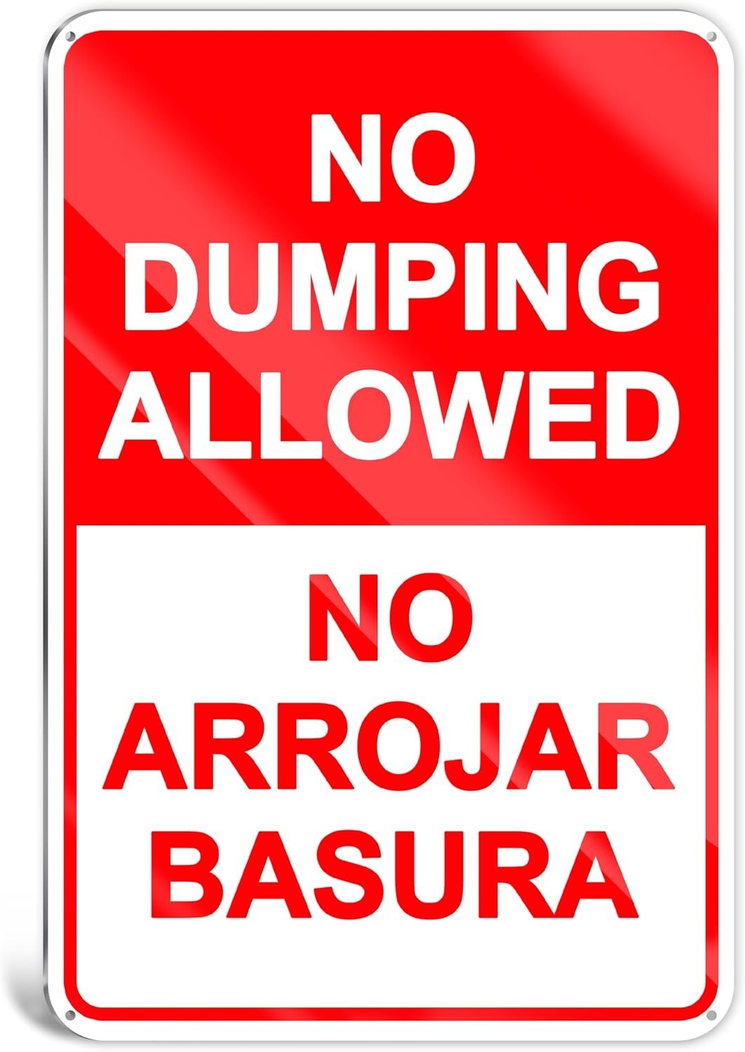Private Property No Littering Sign – 8×12 Reflective Aluminum for Long-Term Use
