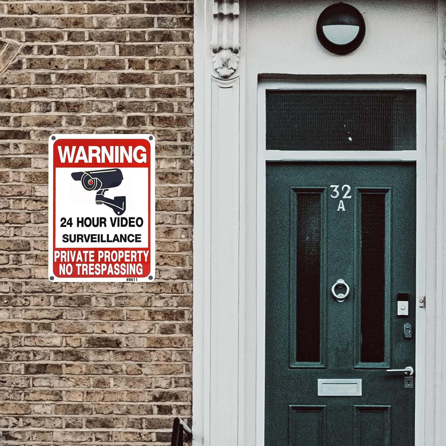 4-Pack No Trespassing Signs Private Property, 10×7 Inch Heavy Duty Rust-Free Alu