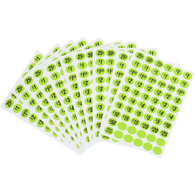 Hillman Garage Sale Labels 5-in x 7-in Paper Garage/Yard sale Price labels