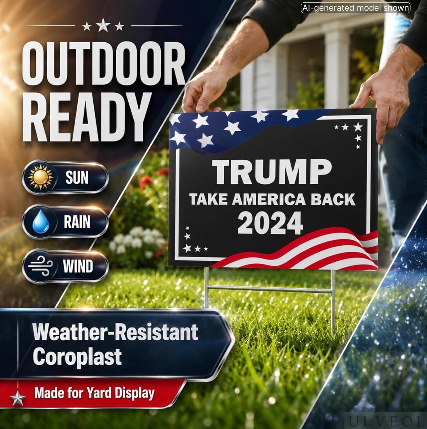 Weather-Resistant 12×16 Coroplast Yard Signs – Political Expression Set of 3