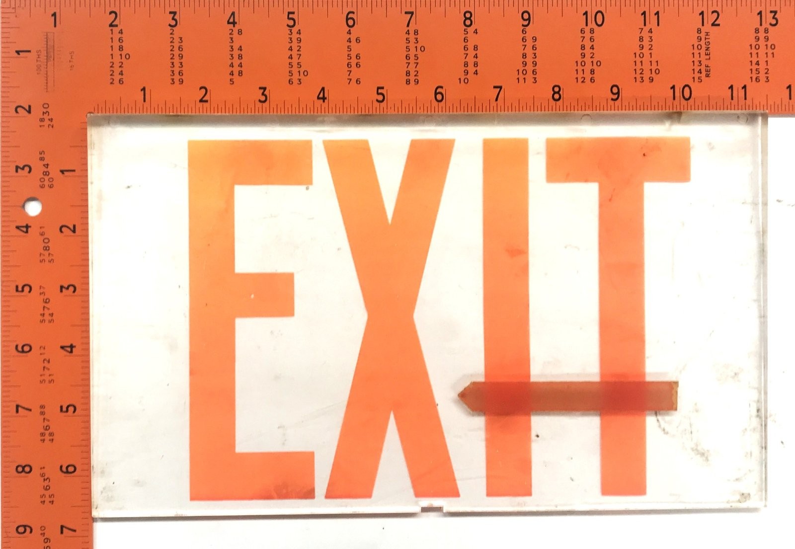 Unbranded Tapered Exit Sign 12&Prime; X 8&Prime; X 2&Prime; Inch USED