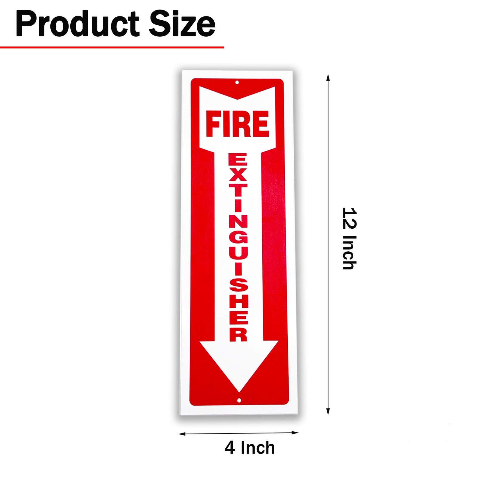 Fire Extinguisher Sign – 12 Pack 4×12 Inch – 23 Mil Plastic – Fire Extinguish…