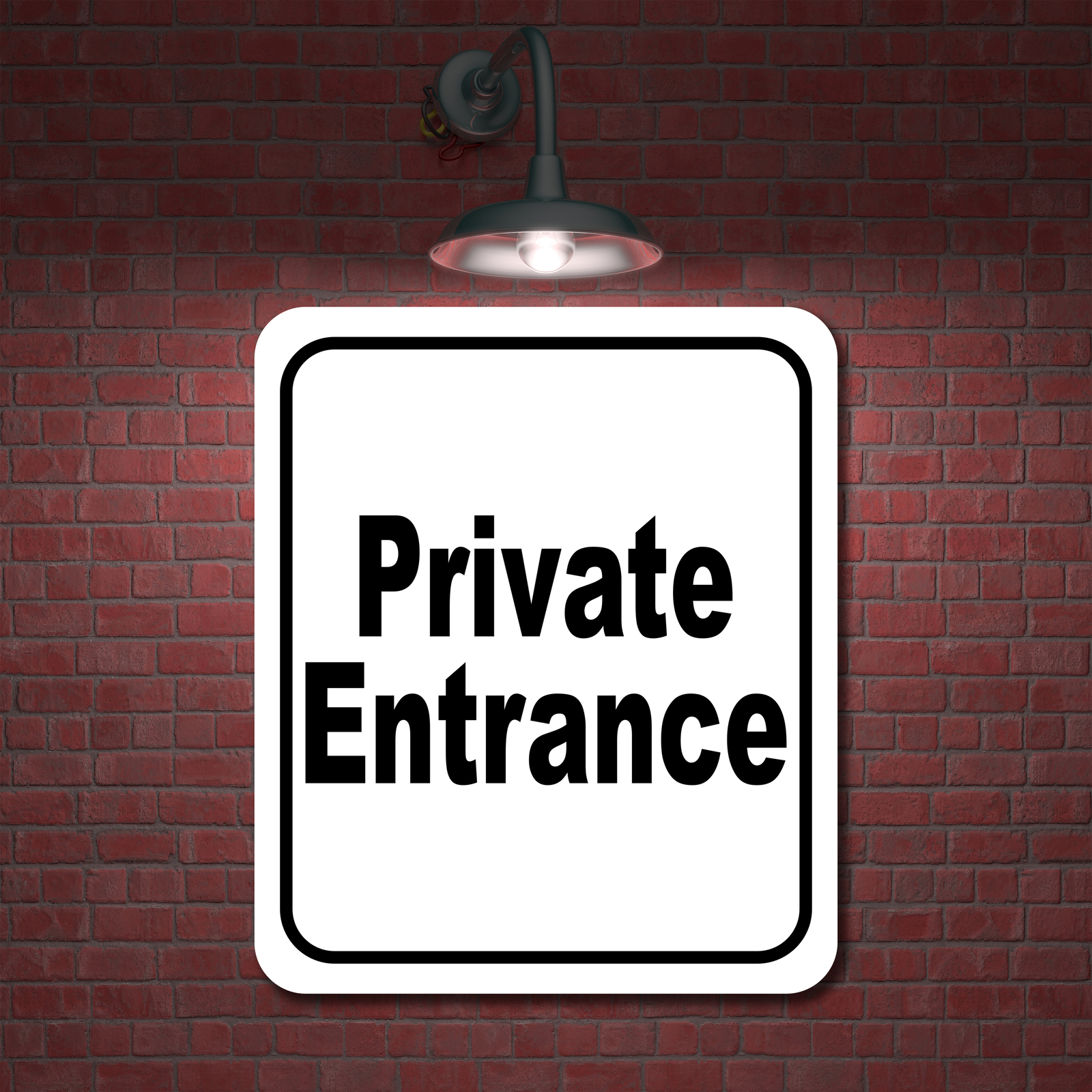 Private Entrance classic Aluminum Composite Sign