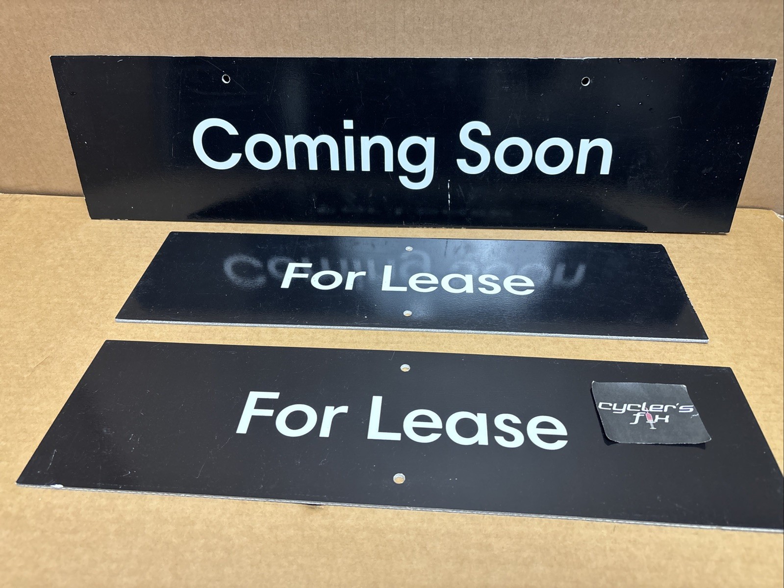 Lot (3) Mix “Coming Soon” & “For Lease” Real Estate Property Banner Signs Agent