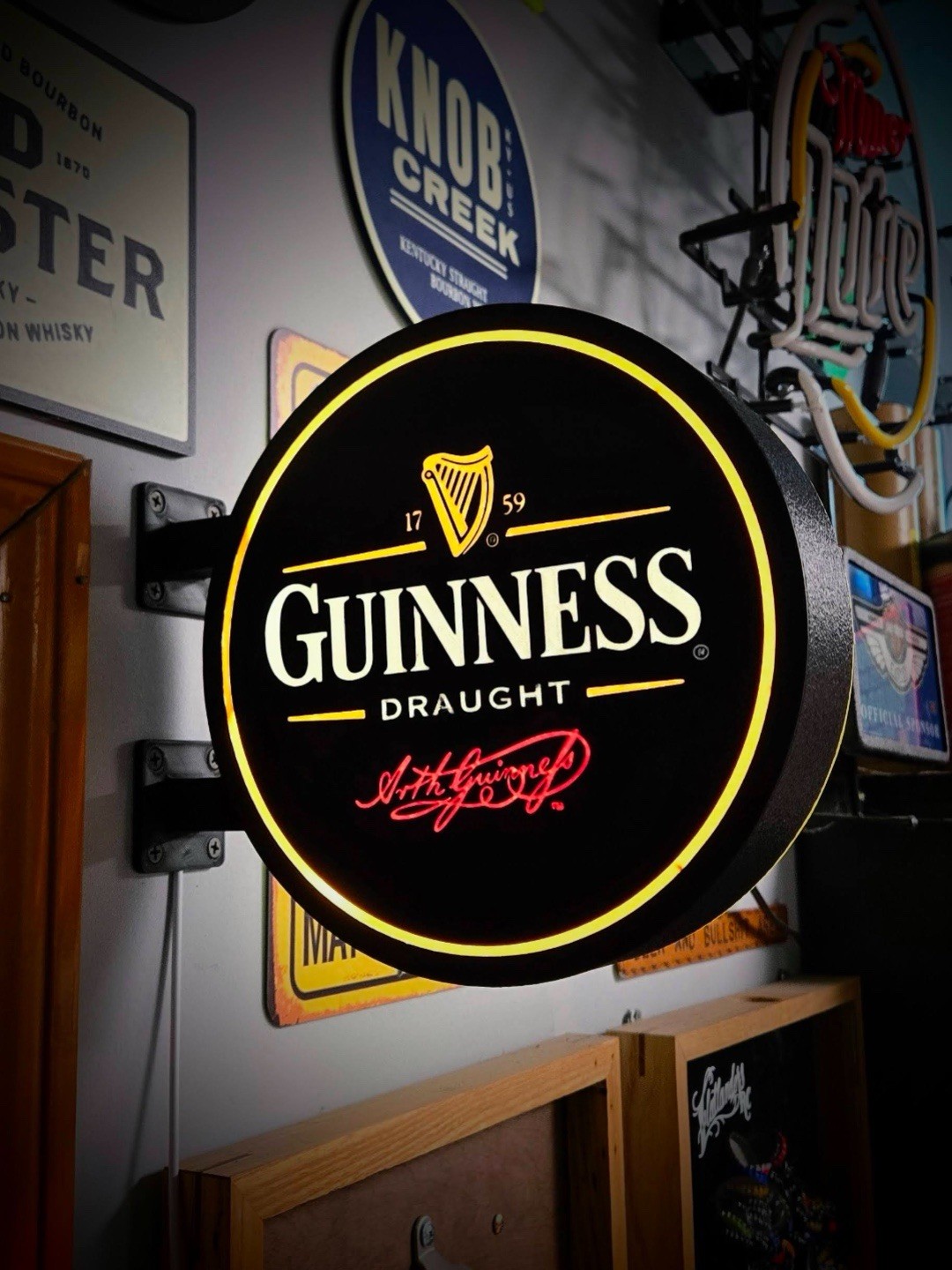 Guinness Draught Double-Sided LED Lightbox | 9” Round
