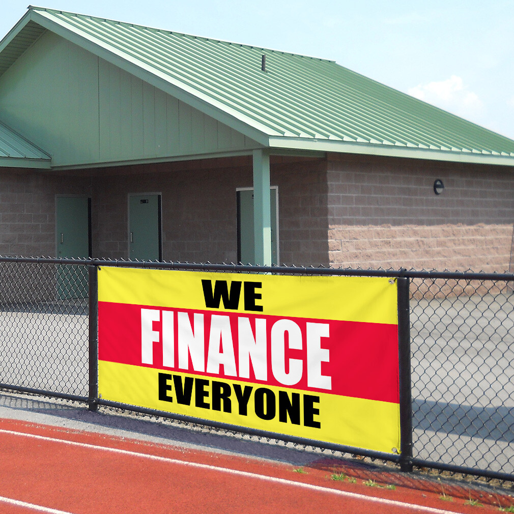 Vinyl Banner Multiple Sizes We Finance Everyone Car Body Shop Repair Business