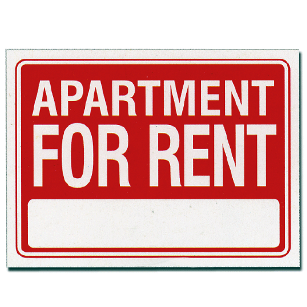 10 Pcs 9 x 12 Inch Red & White Flexible Plastic  » Apartment For Rent  » Sign