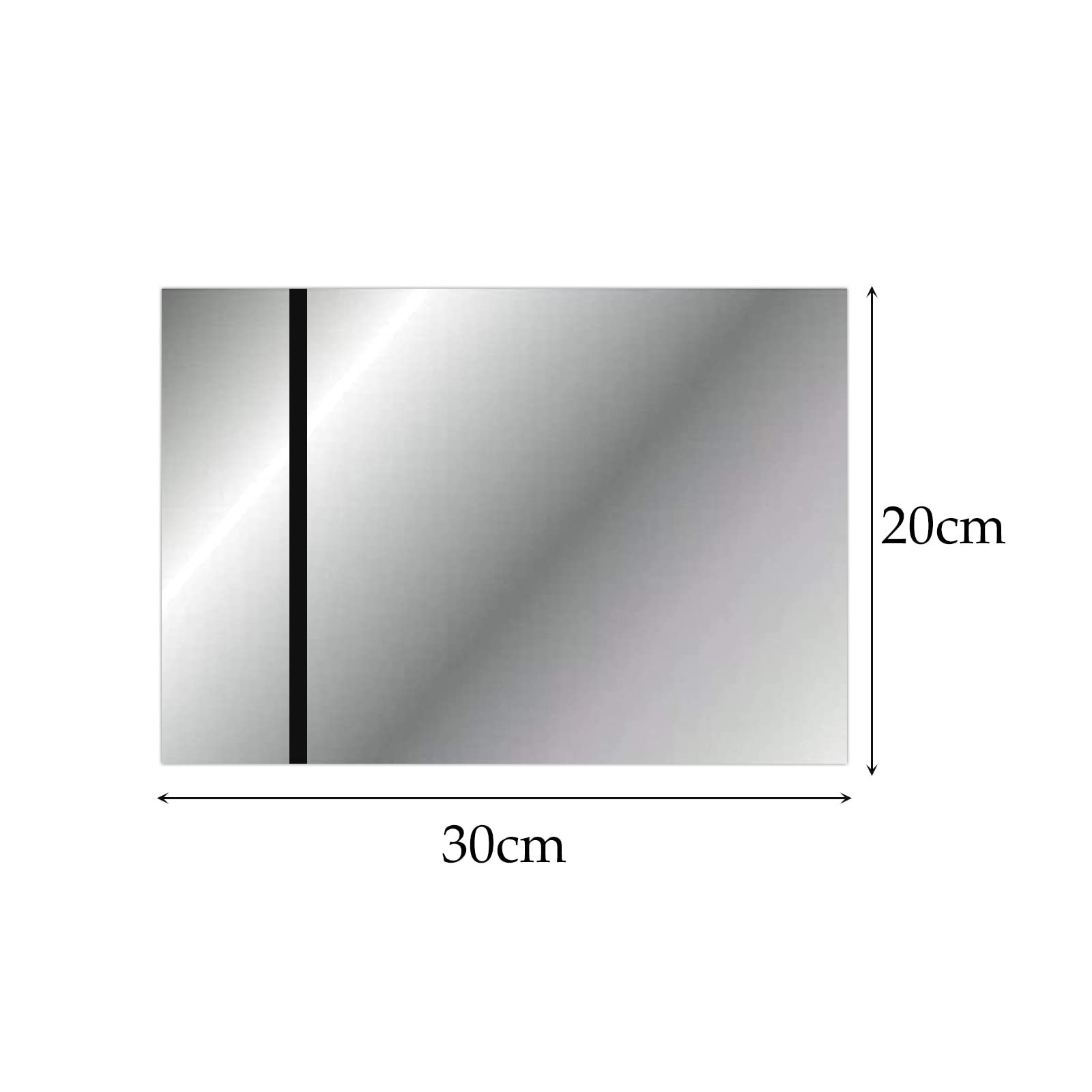 4 Pack Mirror Silver Black 12×8 In Laser Engraving Double Color ABS Sheets