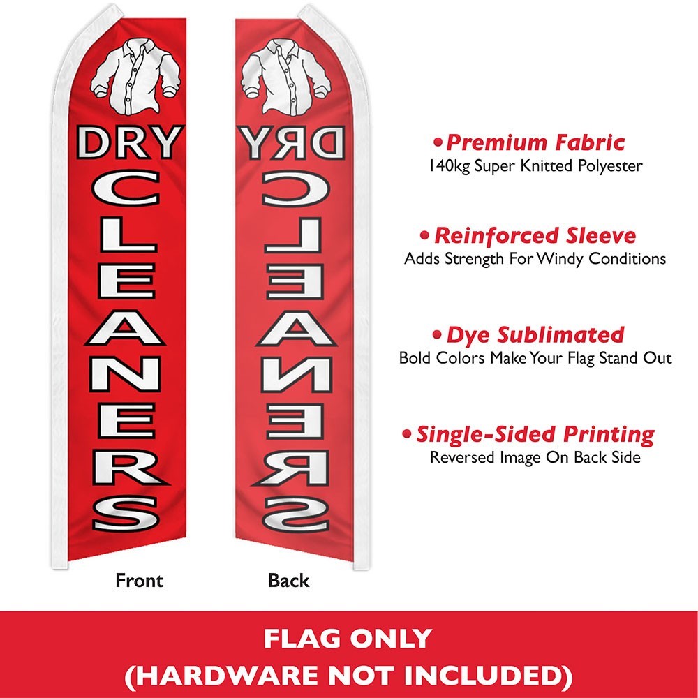 Dry Cleaners Advertising Swooper Feather Flutter Flag Laundry