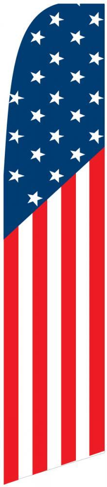 USA Banner Flag Swooper Flag Pole & Ground Spike Big Feather Flag 15&prime;