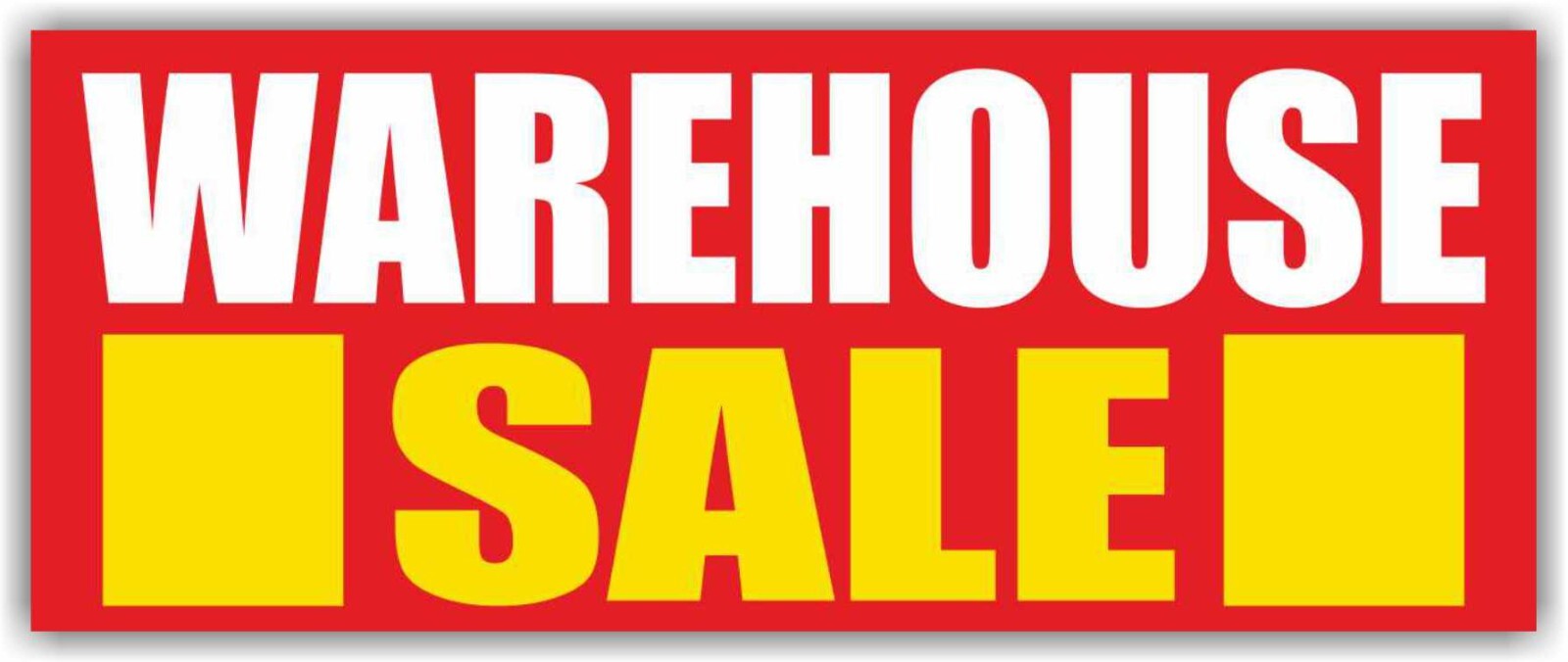 WAREHOUSE SALE Advertising Banner Vinyl Mesh Sign Wholesale Store Discount Shop