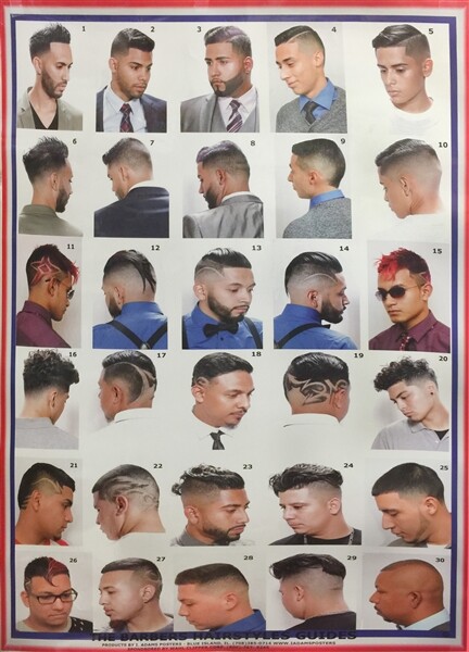 SI-23-2015HM BARBER SALON BEAUTY SPA 24&Prime;X36&Prime; HAIR STYLE CUT DESIGN POSTER MEN