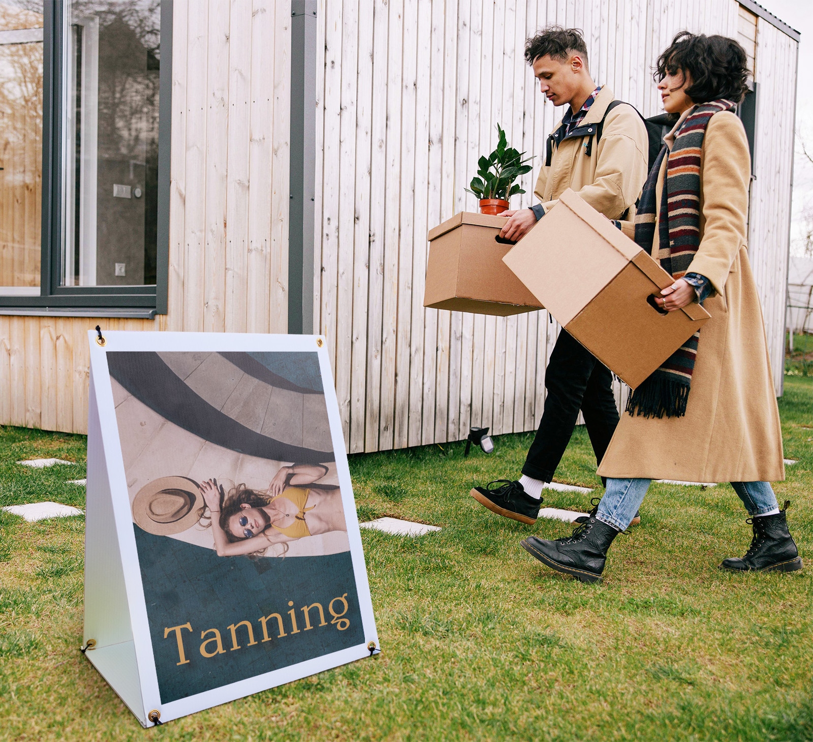 Tanning A-Frame Sidewalk Sign Beauty Services Professional Equipment Best Buy