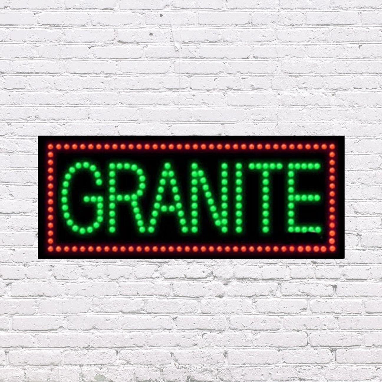 LED Granite Sign | Light Up Sign | 11&Prime;H x 27&Prime;W x 2&Prime;D