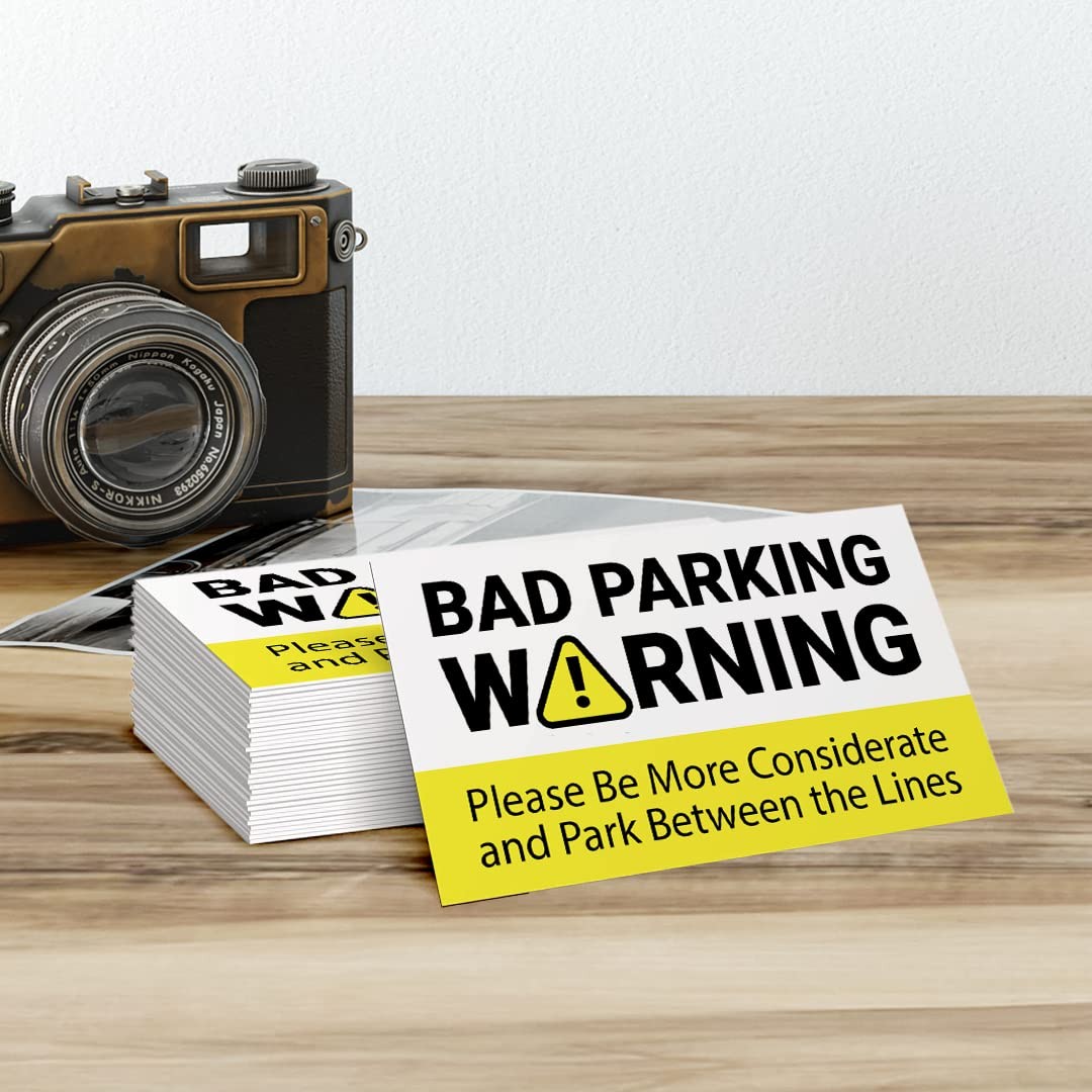 Bad Parking Warning Please Be More Considerate Novelty Business cards (100 Pack)