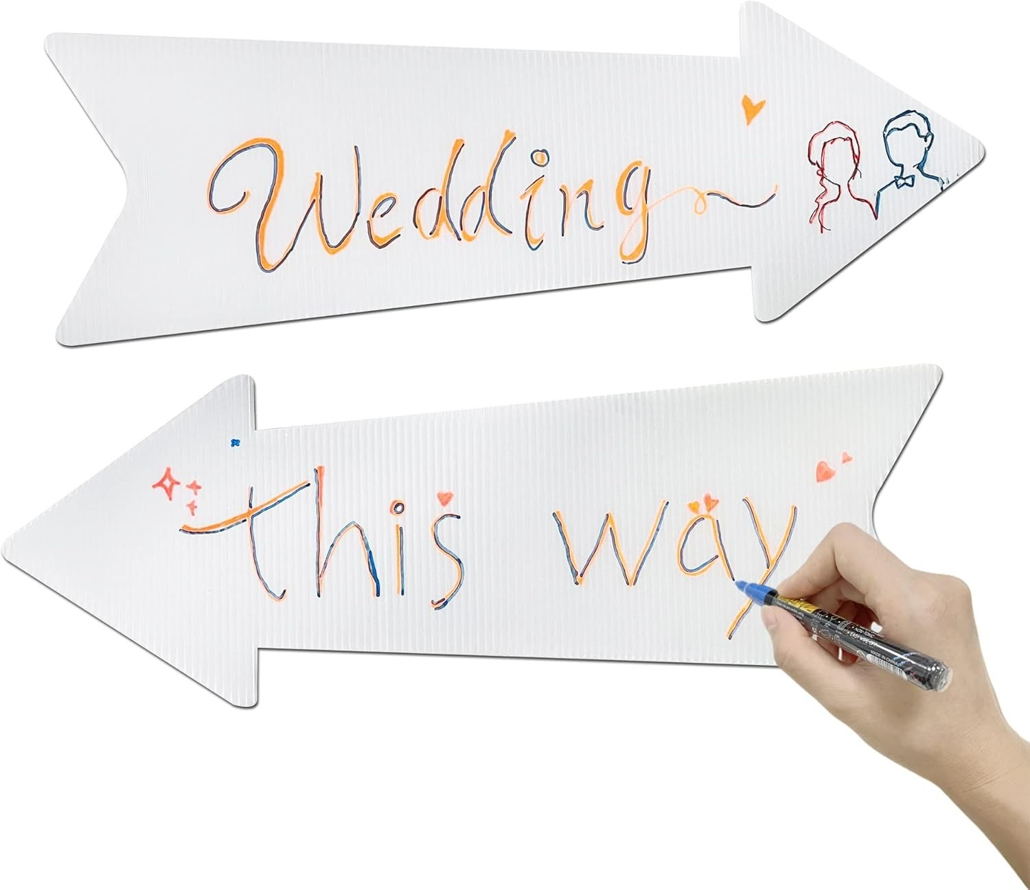 Eye-Catching 6-Pack Blank Arrow Signs – 17×6” for DIY Event Direction