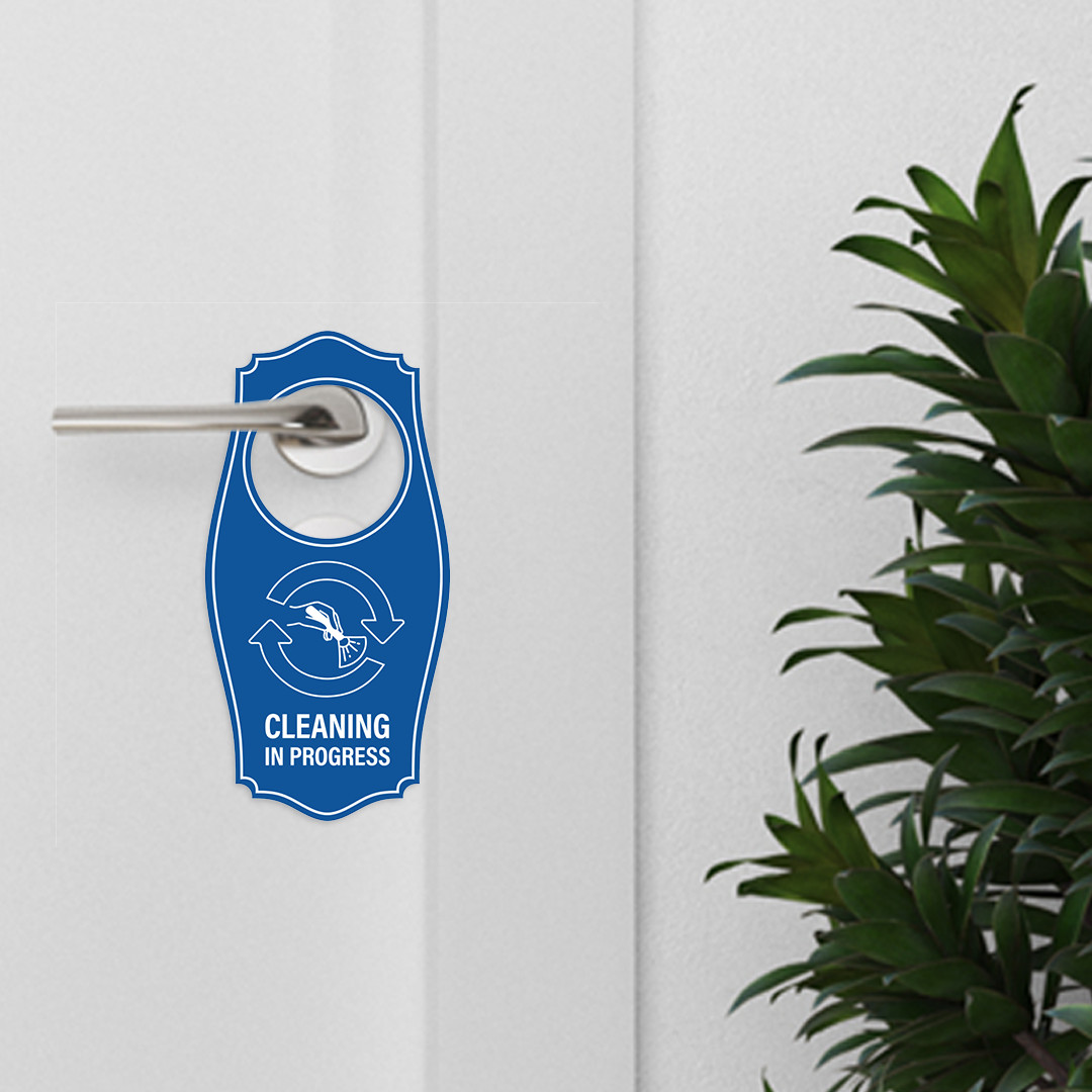 Signs ByLITA Cleaning in Progress Door Hanger