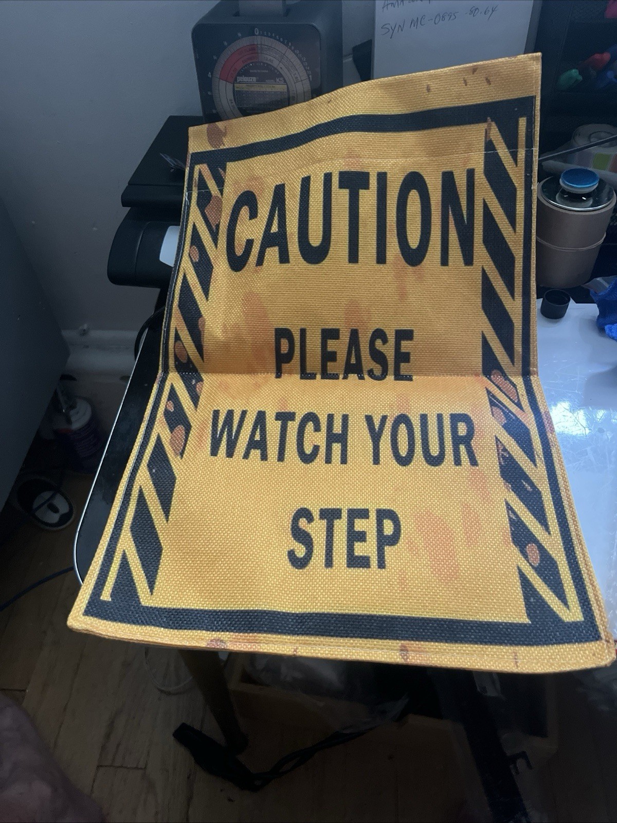 ￼ Garden Flag Caution – Watch Your Step » Black on Yellow