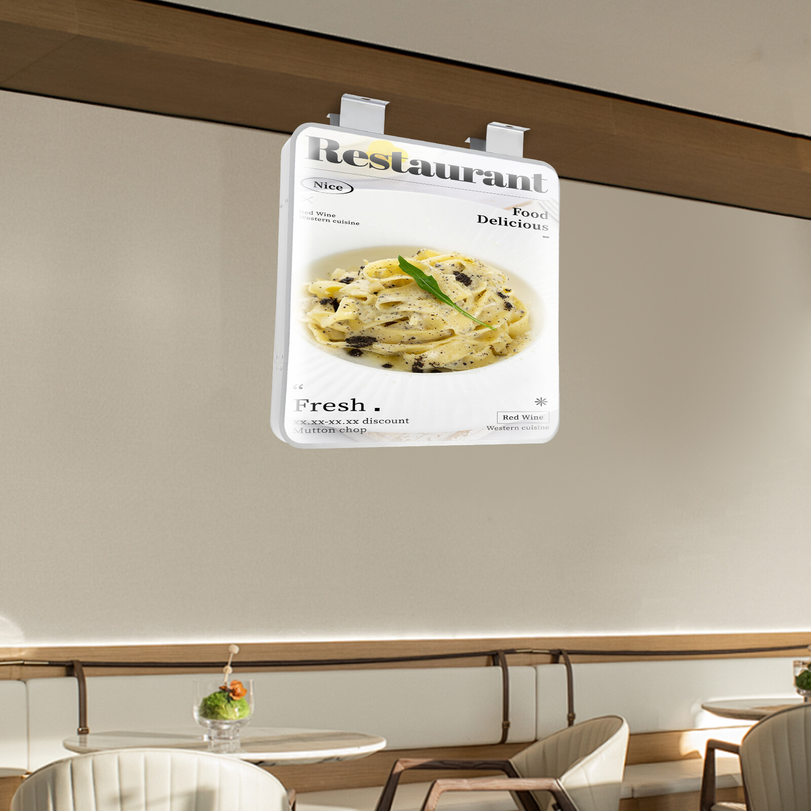 LED Advertising Light Box White Double Sided Light Advertising Board Waterproof