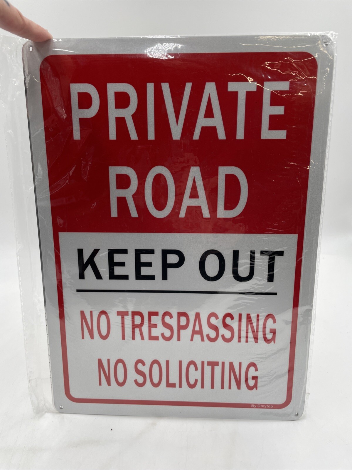 Private Road No Tresppassing no Soliciting Sign 10×12&Prime; Heavy Gauge Aluminum