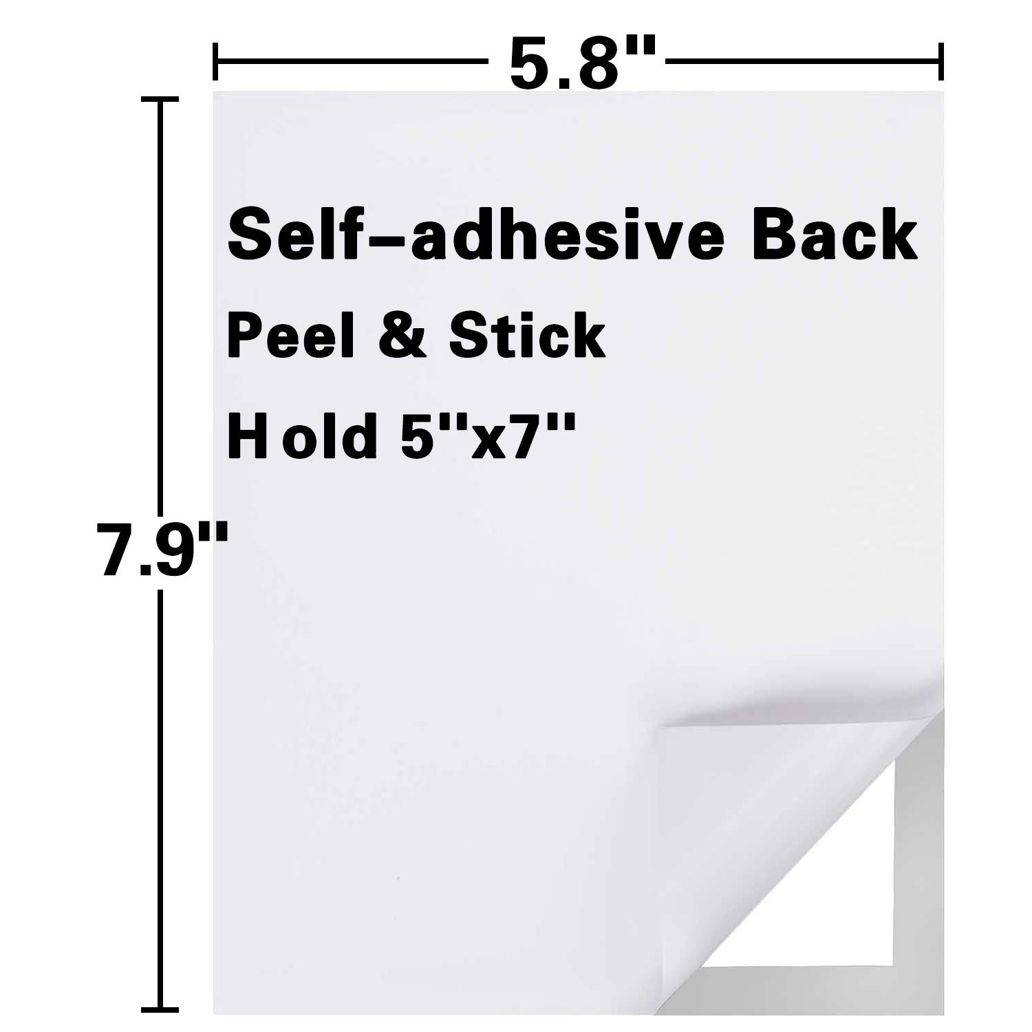 MFoffice 5×7 Picture Frames Made of Durable PVC and Strong 5×7 », Silver
