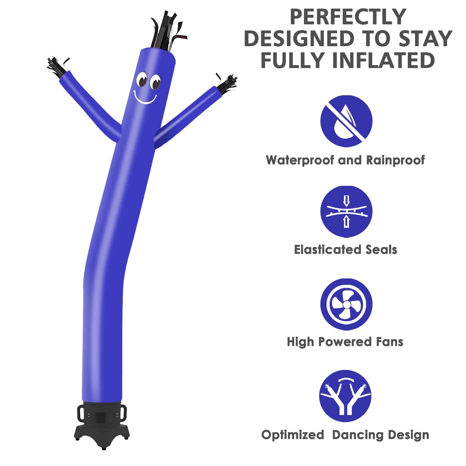 Mounto 10Ft Inflatable Dancer Waving Tube Man Puppet For Store Sign Blue
