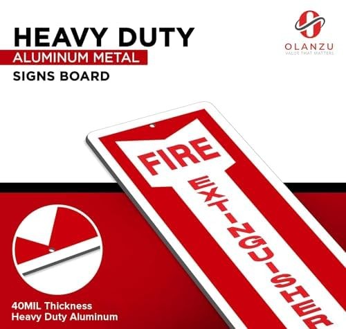 Fire Extinguisher Signs For Business – Pack of 12 – Metal Fire Extinguisher S…