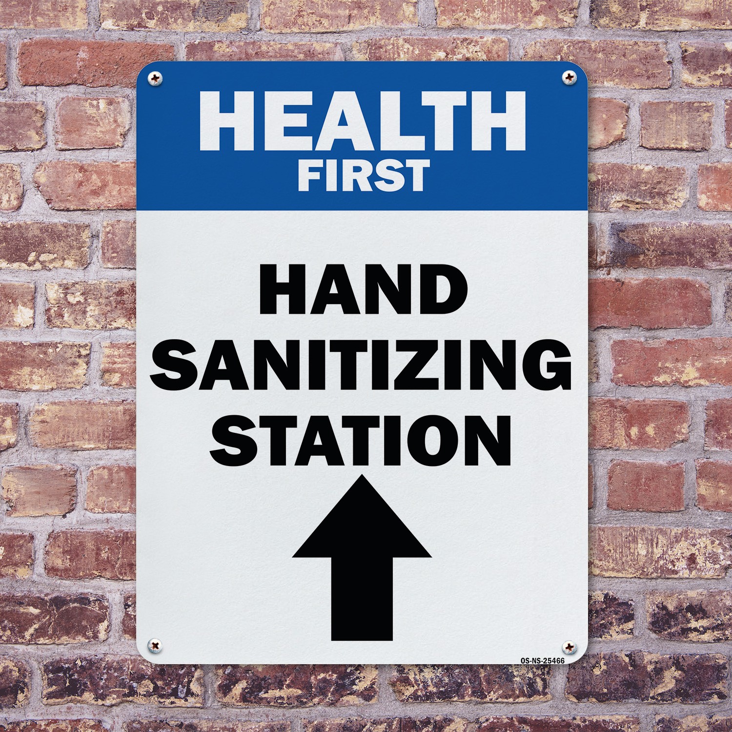 Health First Hand Sanitizing Station Public Safety Sign Or Decal – 5 or 10 Pack