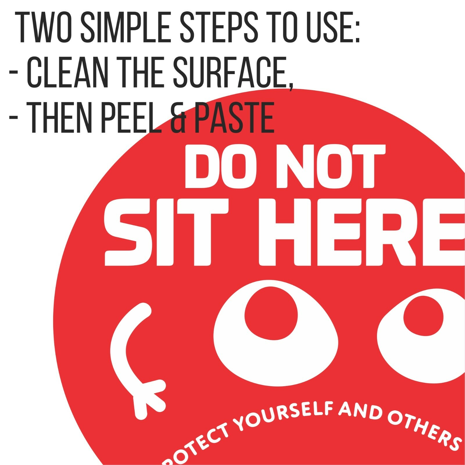 Do Not Sit Here Social Distancing Chair Sticker 4 Pack School Office Vinyl