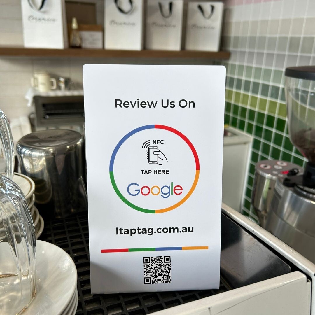 Google Review Stand Counter Sign Stand NFC + QR Code