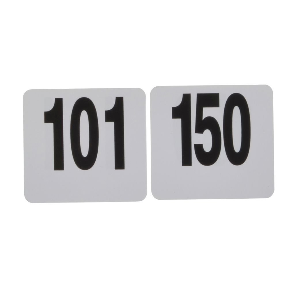 , Inc. 4150 Table Number, Heavy Plastic, Nos. 101-150, 4&Prime; W, 4&Prime; L, White