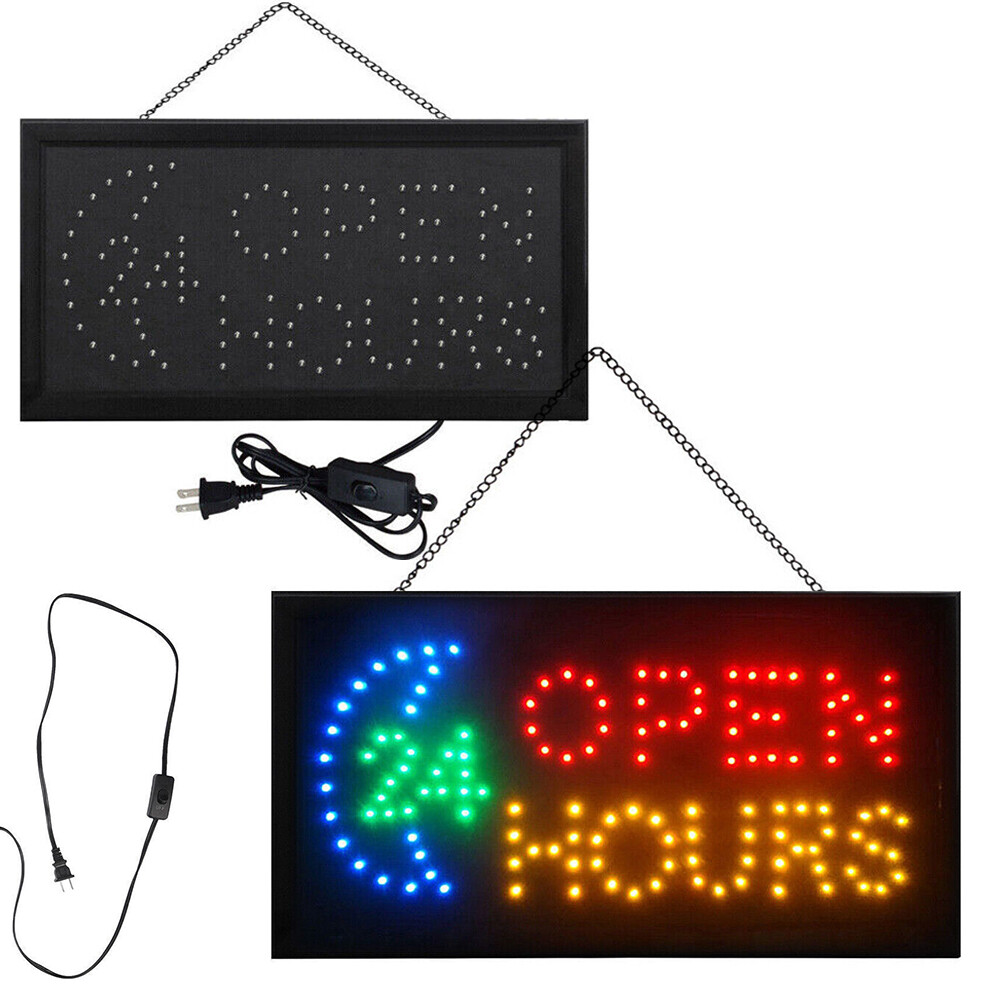 19&Prime; x 10&Prime; Ultra Bright LED Neon Light Animated Motion Business Sign with ON/OFF
