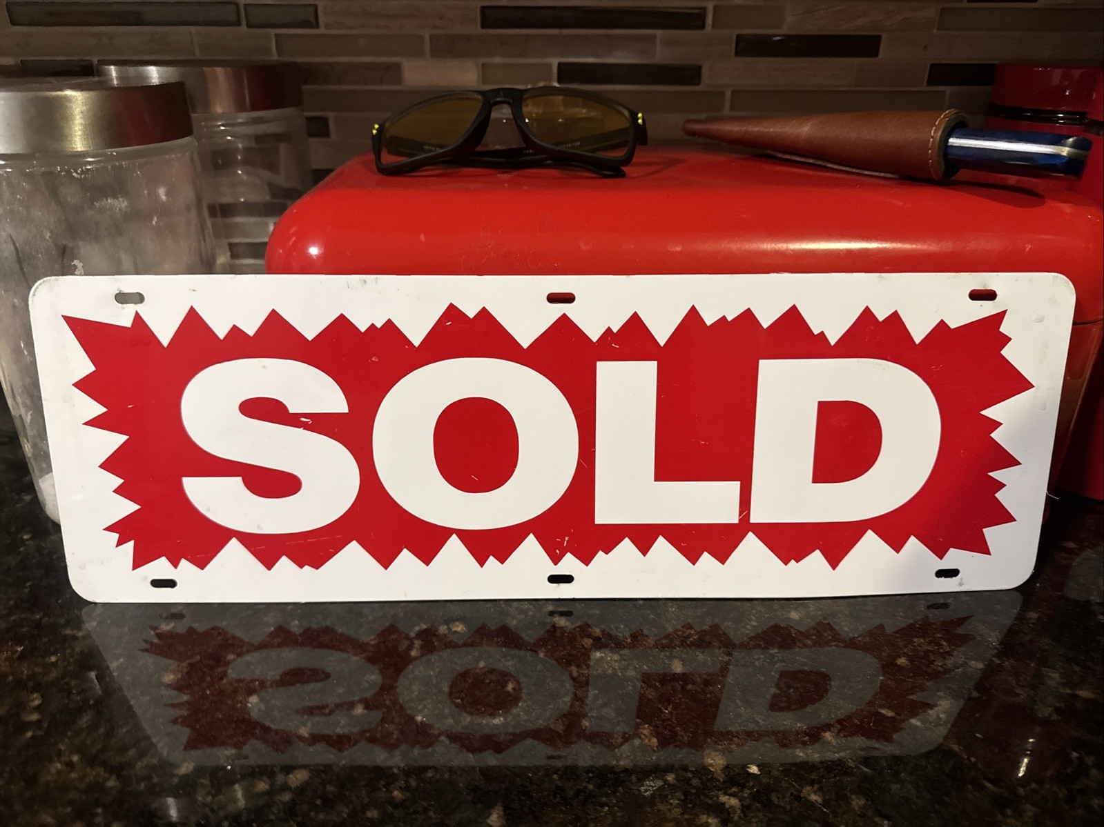 6”x18” Metal Double Sided Real Estate Sold Sign