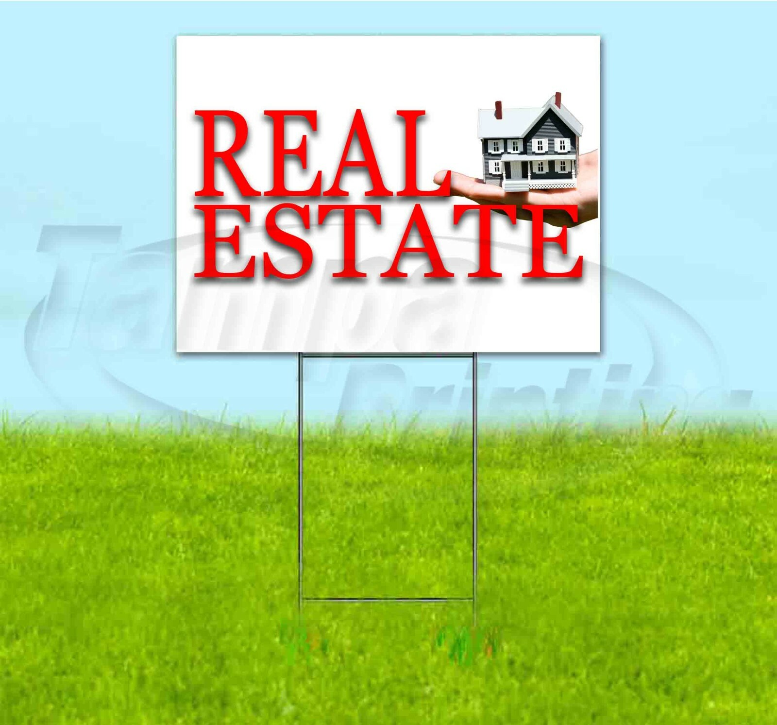 REAL ESTATE 18×24 Yard Sign WITH STAKE Corrugated Bandit USA BUSINESS REALTY