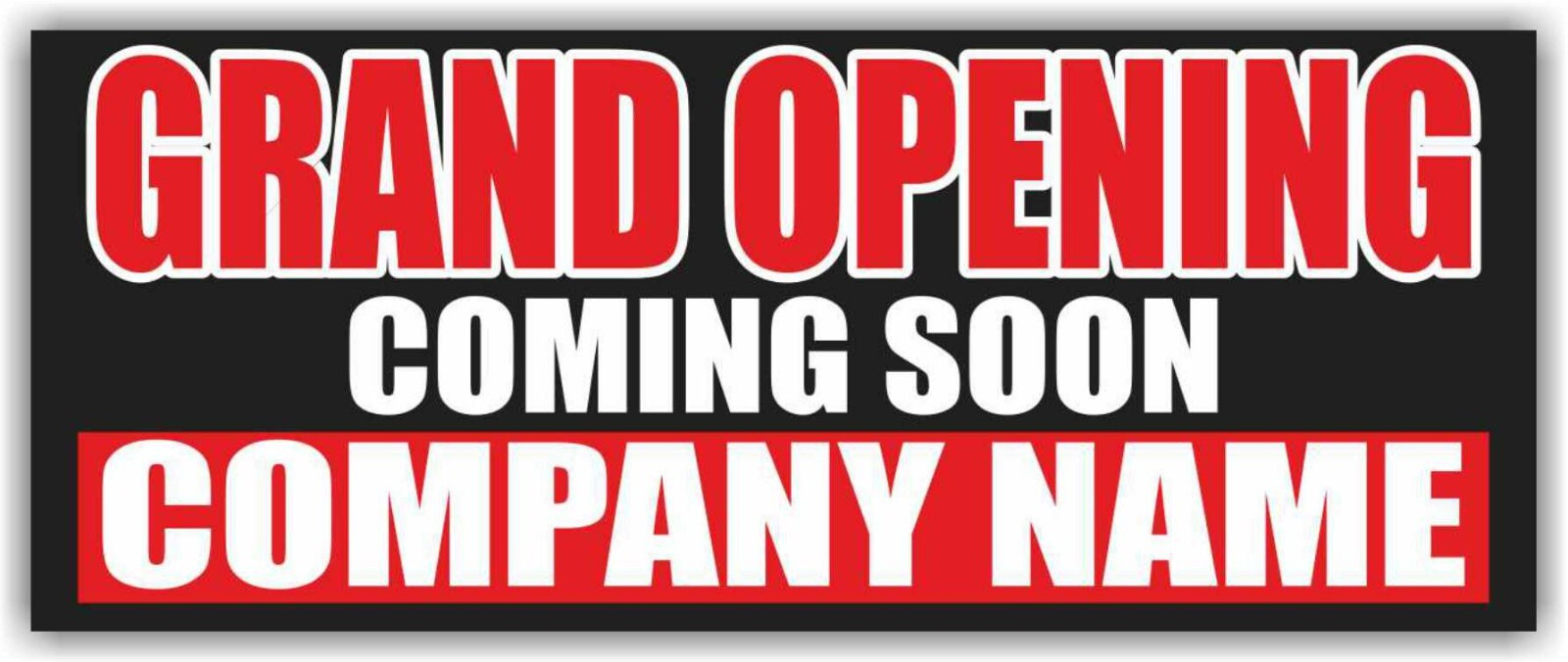 GRAND OPENING COMING SOON Advertising Banner Vinyl Mesh Sign Open Company Name