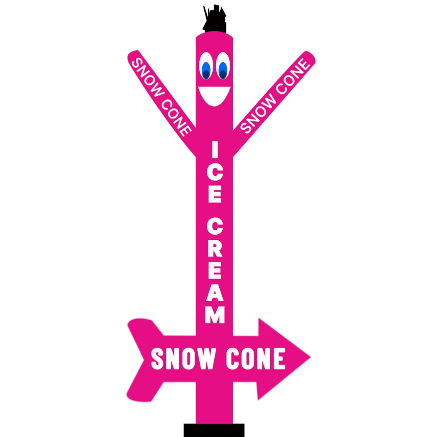 20 Ft Ice Cream & Snow Cone Air Dancer With Arrow Sign
