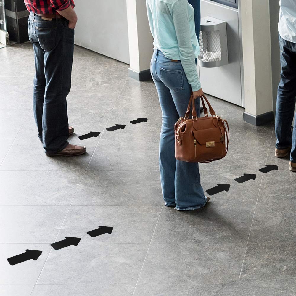 Arrow Floor Sticker Tape 2&Prime;×4&Prime; Arrow Floor Marking Sticker Sign 200 PCS Arrow…