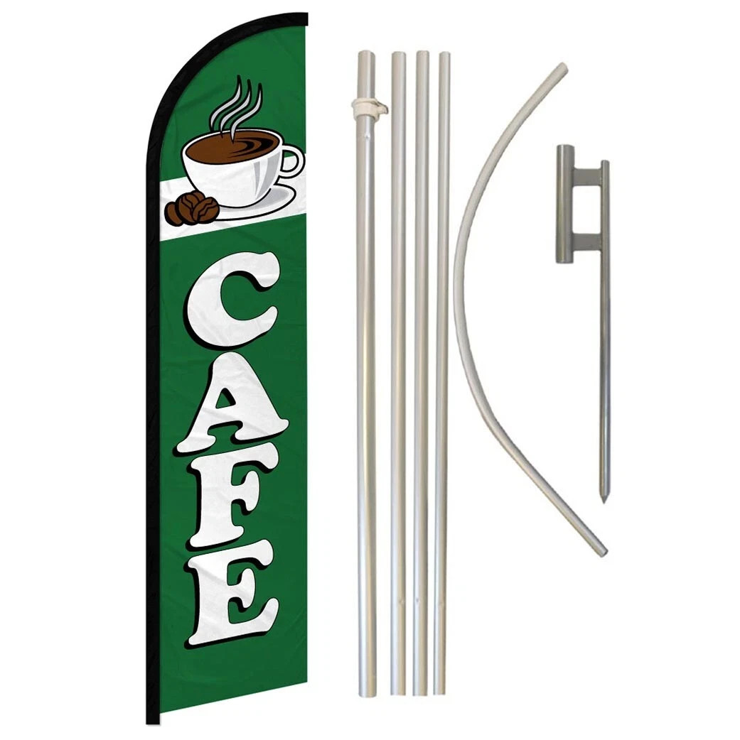 Drinks Services Variation Windless Advertising Banner Flag Pole Kits