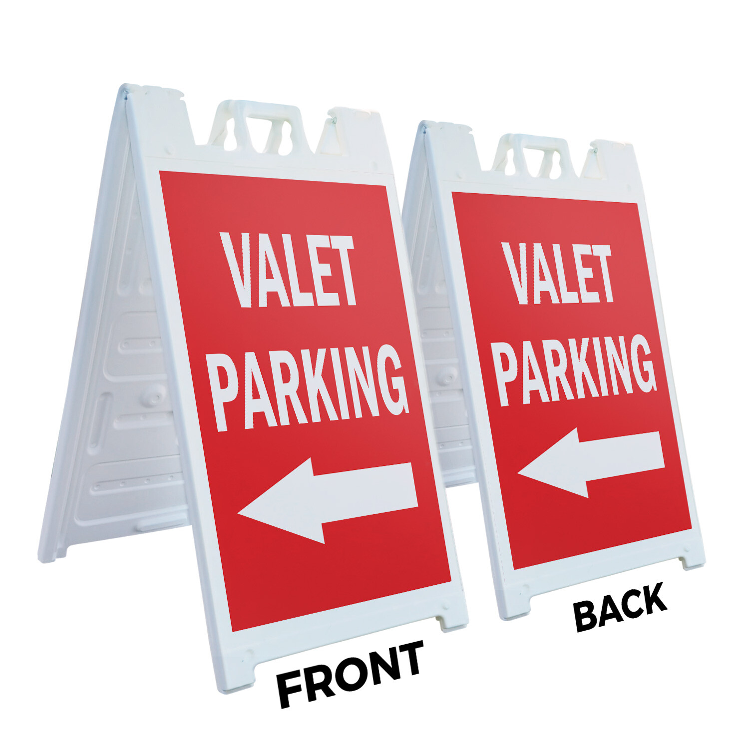 A-frame Sidewalk Valet Parking With Arrow 24&Prime; x 36&Prime; Double Sided A-Frame Sidewal