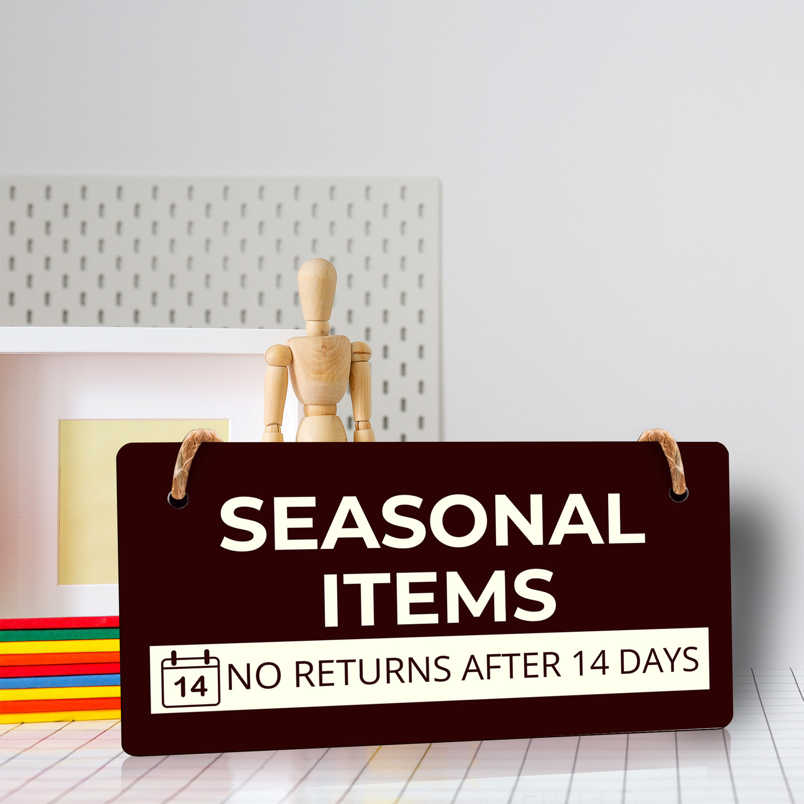 Business & Workplace Signage – Sales & Returns Policies 5×10 Hanging Plus Sign