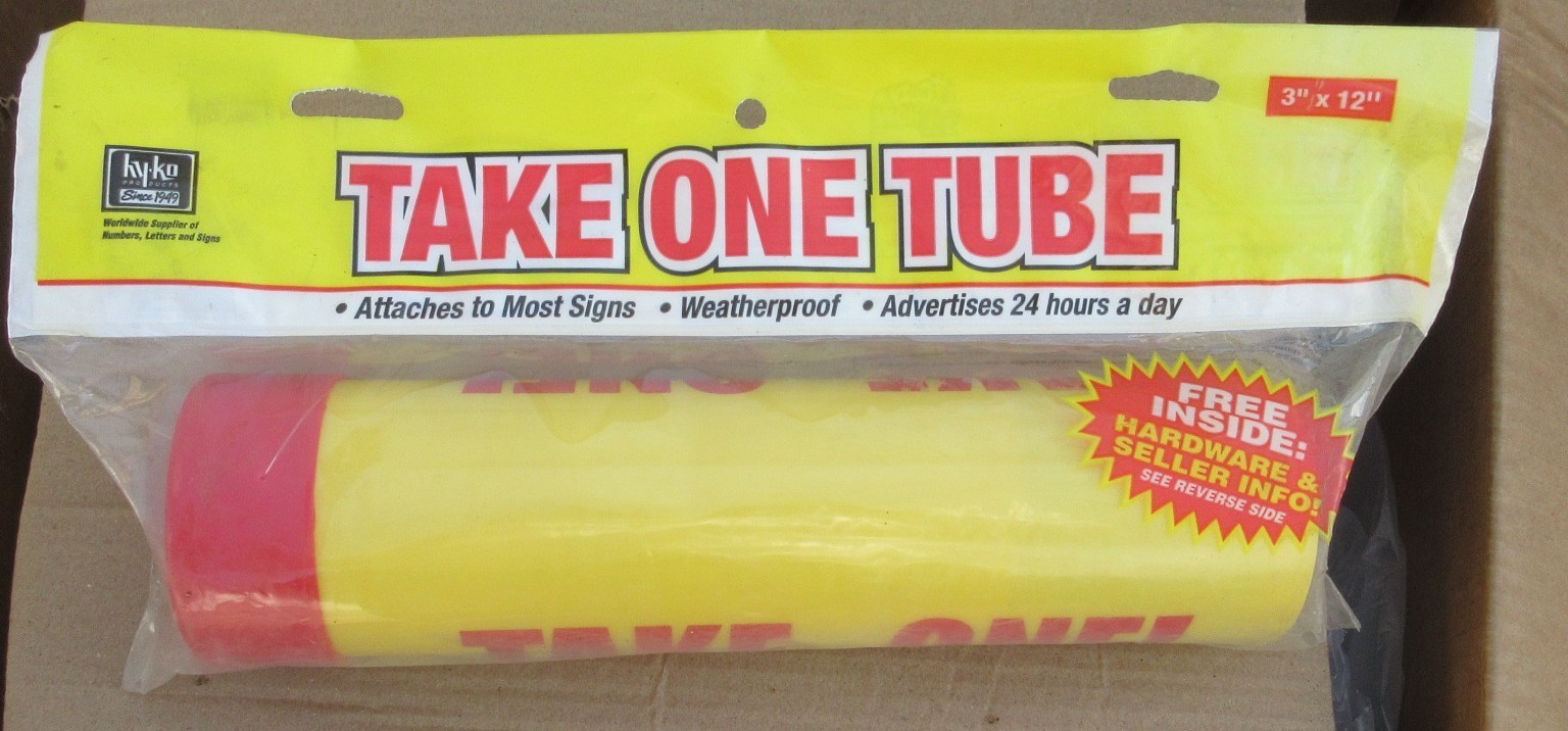 Hy-Ko 22130 Take One Plastic Tube 12&Prime; X 3&Prime; Realtor Supply / Home Signs