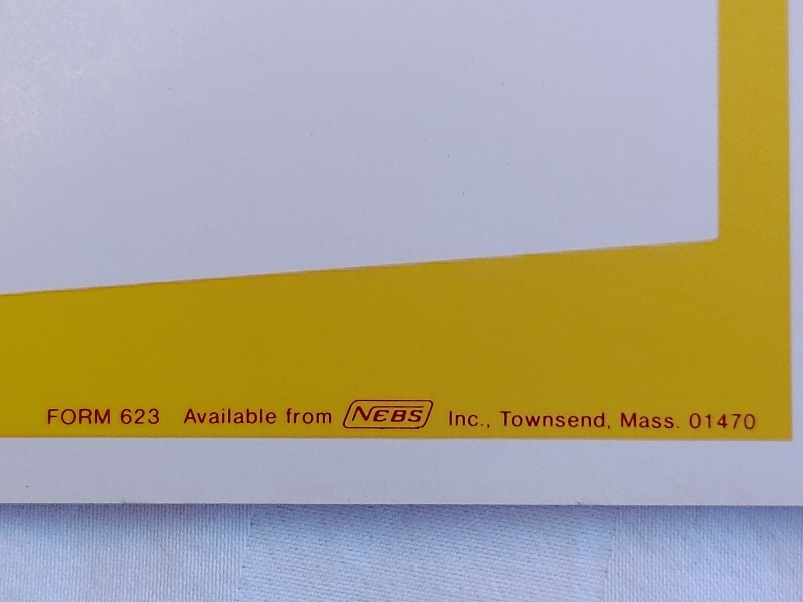 Vintage Save Regular Price Our Price Card NEBS Form #623 Yellow Red 5-1/2&Prime; x 7&Prime;