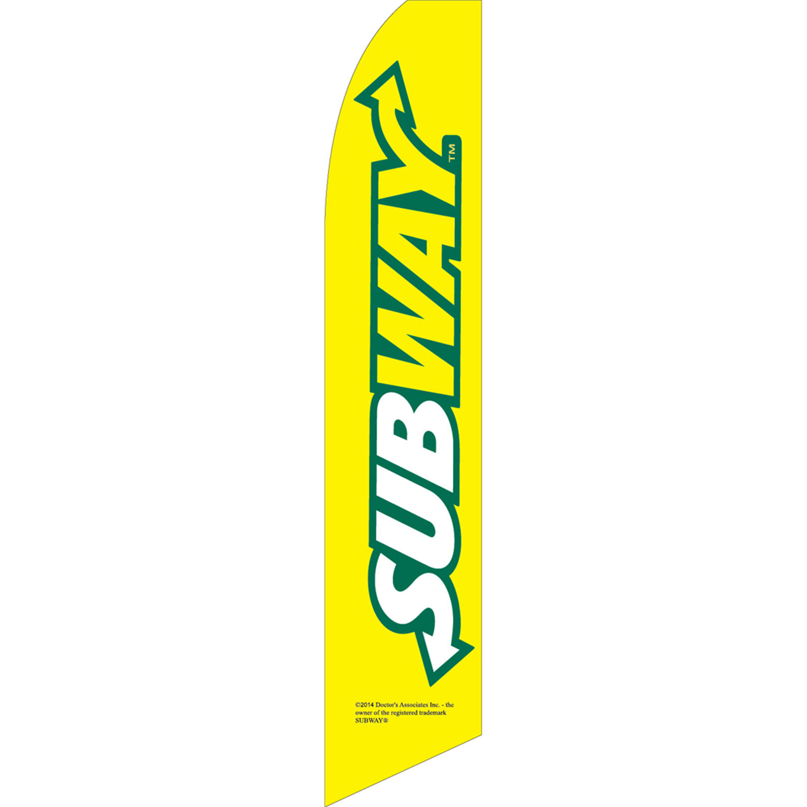 Subway 2 1/2 ft X 11 1/2 ft Swooper Flag (Hardware Sold Separately)