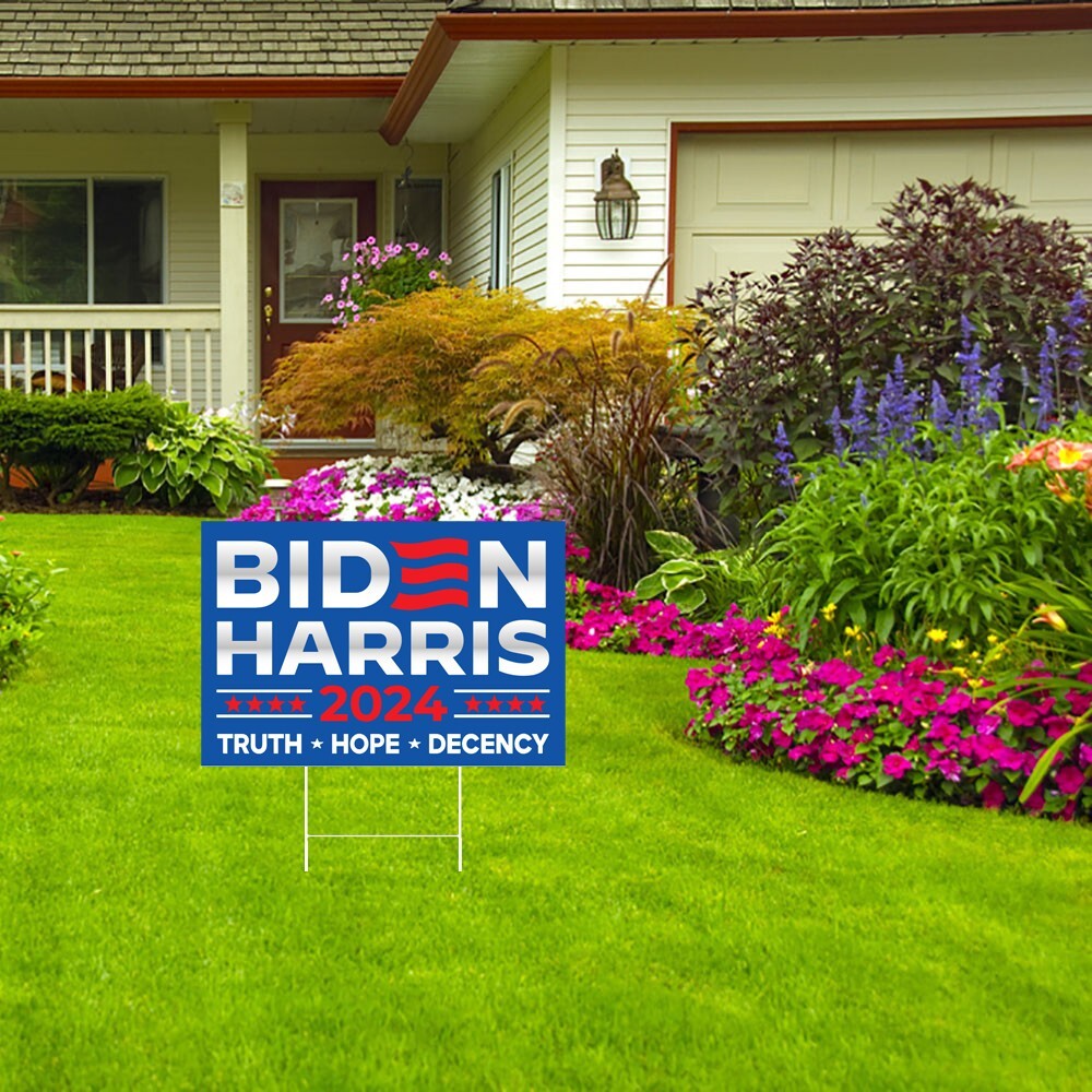 JOE BIDEN HARRIS 2024 12&Prime;x18&Prime; YARD SIGN WITH STAKE CAMPAIGN