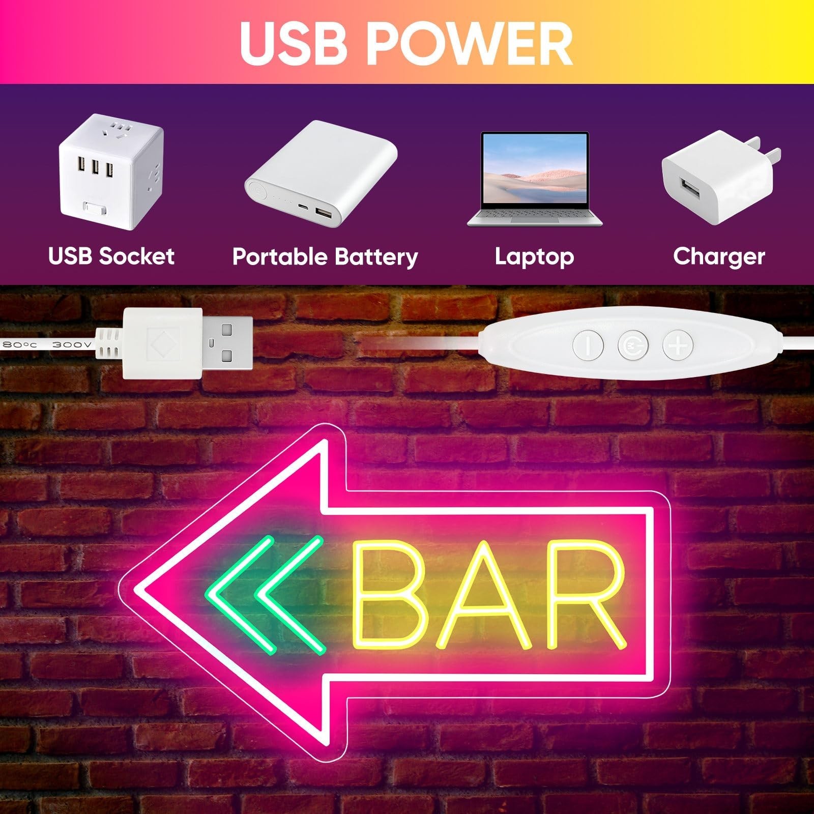 Led Neon Bar Signs for Home Wall Decor, Bar Light up Sign Decorations for Hom…